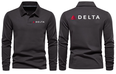 DELTA AIRLINES LONG SLEEVE  POLO